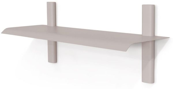 Spinder HOLA 2 Stahl Wandregal, Skandinavischer Stil, Silky Taupe