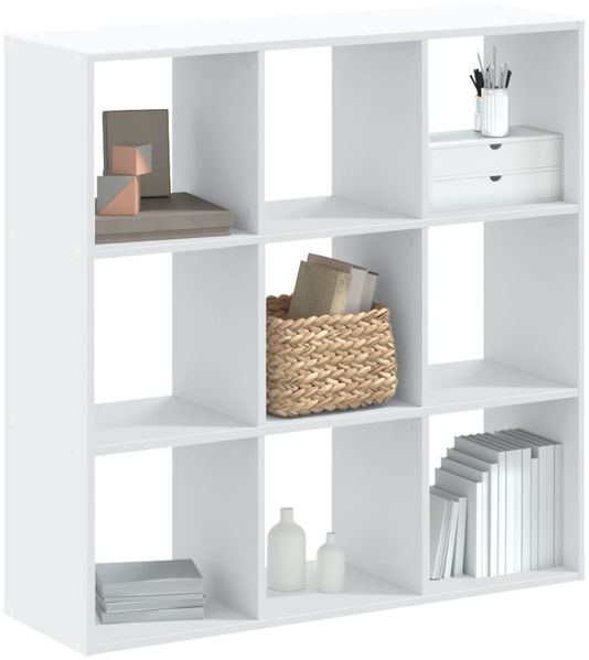 vidaXL Bücherregal Weiß 102x32x102 cm Holzwerkstoff 852816
