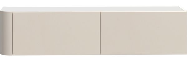 Hängeschrank >BREATHTAKER< 2 Klappen, 2 Fächer, Sandfarbig - 128,6x30,1x34cm (BxHxT)