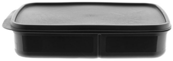 Michelino Vorratsdose mit Trennwand Brotdose – 1100 ml Frischhaltedose rechteckig Anthrazit