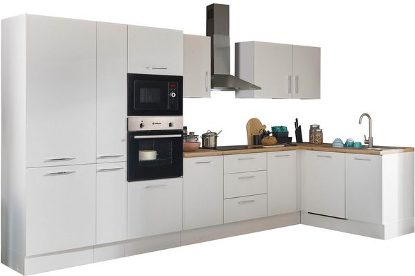 BASIC by Balculina Winkelküche Turin, Stellbreite 370x175 cm, wahlweise mit E-Geräten