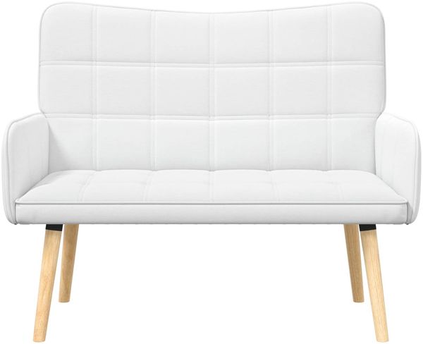 vidaXL 2-Sitzer Sofa Weiß 115 x 61 x 87 cm Stoff 42028900 Bild 4