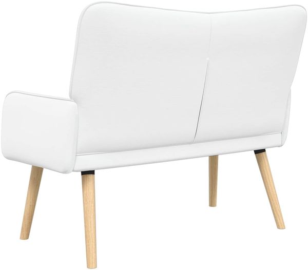 vidaXL 2-Sitzer Sofa Weiß 115 x 61 x 87 cm Stoff 42028900 Bild 6