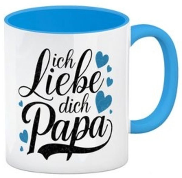 speecheese Tasse Ich Liebe Dich Papa Kaffeebecher in hellblau Bild 4