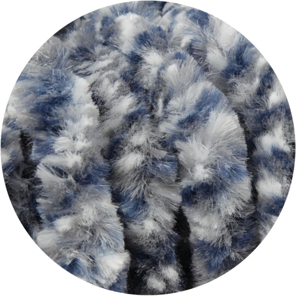 Flauschvorhang in Sondergröße - Türvorhang Breite: 140cm - Länge: 275cm, Blau Meliert Bild 8