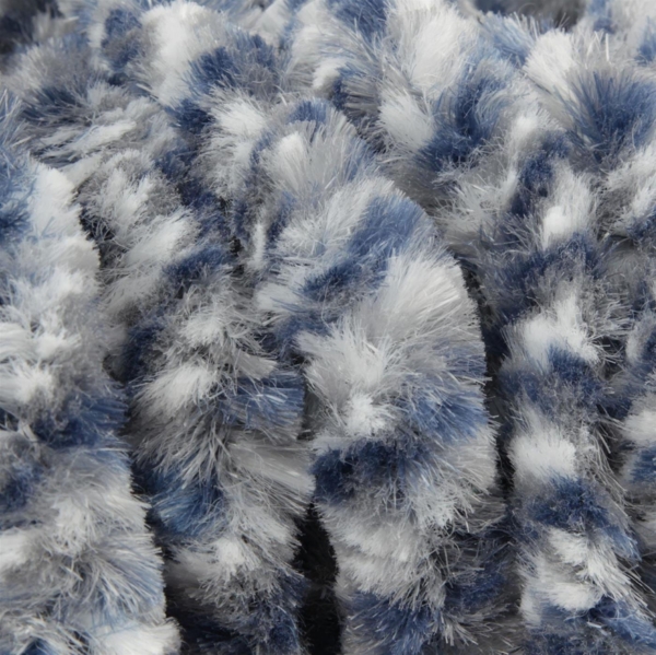 Flauschvorhang in Sondergröße - Türvorhang Breite: 140cm - Länge: 275cm, Blau Meliert Bild 4