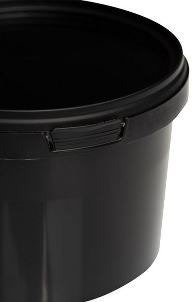 BENBOW Aufbewahrungssystem Eimer mit Deckel 30 20 10 5 3 1 0,5 L Schwarz Lebensmittelecht Eimer, Polypropylen - Lebensmittelecht, Geschmacksneutral, Auslaufsicher, (1-tlg, PZH-, BRC- und DIN-ISO-zertifiziert), für Lebensmittel, Farben, Chemikalien