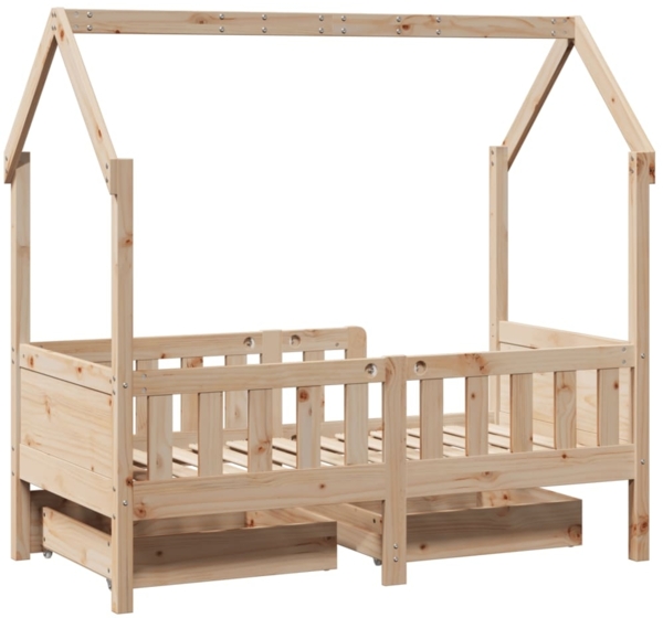 vidaXL Kinderbett mit Schubladen 70x140 cm Massivholz Kiefer 3302044 Bild 7