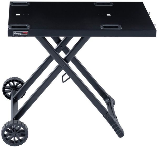 Royal Gourmet Grillablagetisch Klappbar Grillwagen für Gasgrill, Tragbarer Gril, mit 2-Brenner Tragbarer Gasgrill, schwarz