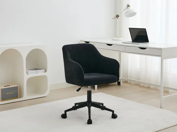 Vente-unique - MATOMI Office chair Stoff Schwarz - B 58 cm x H 89 cm79 cm x L 55 cm