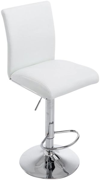 Barhocker BIRID - Kunstleder Weiß 38.5x47x95 cm | Barstuhl Höhenverstellbar Mit Lehne Drehbar Tresenhocker Tresenstuhl Kneipenhocker Kneipenstuhl