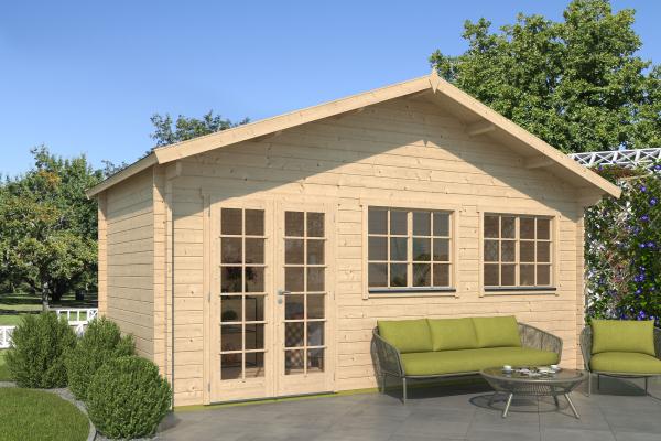 Fjordholz Gartenhaus Modell Rolf 44 A Natur