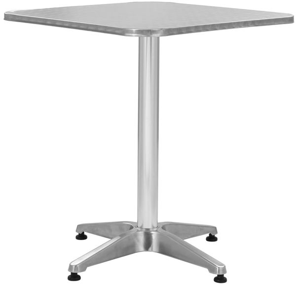 Gartentisch, Balkontisch, Beistelltisch Silbern 60 x 60 x 70 cm Aluminium