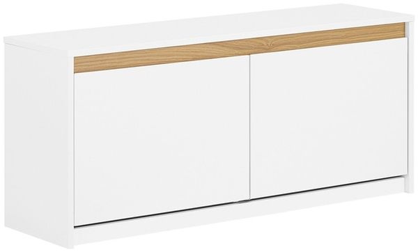 SoBuy FSR171-W Schuhbank, MDF, Lackiert, Weiß, 100 x 46 x 26 cm