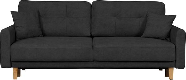 Home affaire 3-Sitzer TRIPLO optionale Schlafsofa mit Bettkasten, Maße B/T/H: 215/100/89 cm, Wahlweise Bettfunktion - Liegefläche 145x191 cm, Rücken-, Zierkissen