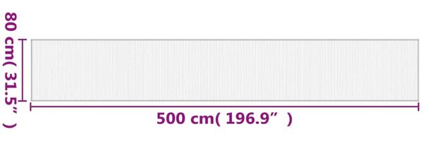 vidaXL Teppich Rechteckig Schwarz 80x500 cm Bambus 376924 Bild 8