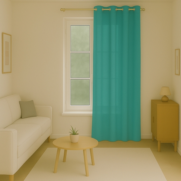 Bestlivings Blickdichte, Gardine mit Ösen, in vielen Größen und Farben 140x245 cm Türkis Bild 3