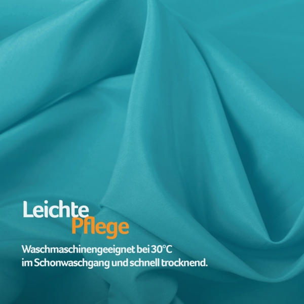 Bestlivings Blickdichte, Gardine mit Ösen, in vielen Größen und Farben 140x245 cm Türkis Bild 9