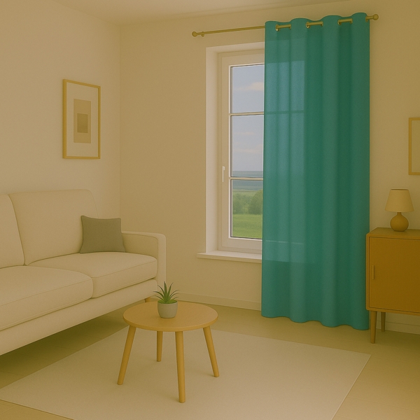 Bestlivings Blickdichte, Gardine mit Ösen, in vielen Größen und Farben 140x245 cm Türkis Bild 5