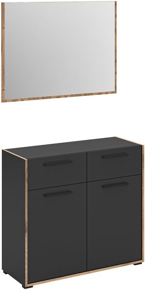 Garderoben-Set >Bueno< in Basalt - 95x189x37cm (BxHxT)