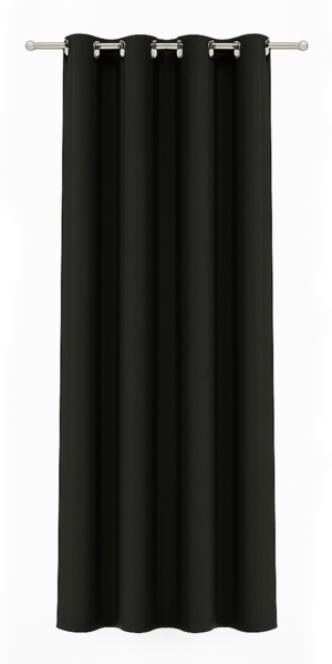 Bestlivings Blickdichte, Gardine mit Ösen, in vielen Größen und Farben Schwarz 140x175 cm