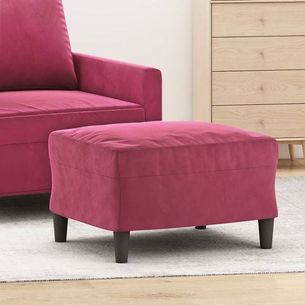 vidaXL Fußhocker Weinrot 60x50x41 cm Samt 349297