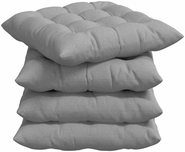 vidaXL Sitzkissen 2 pcs Wolkengrau 40 x 40 x 6 cm Stoff 42015159