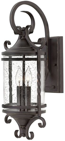 Elstead Lighting Casa Wandleuchte 2-Light Schwarz Klarglas E14 IP44