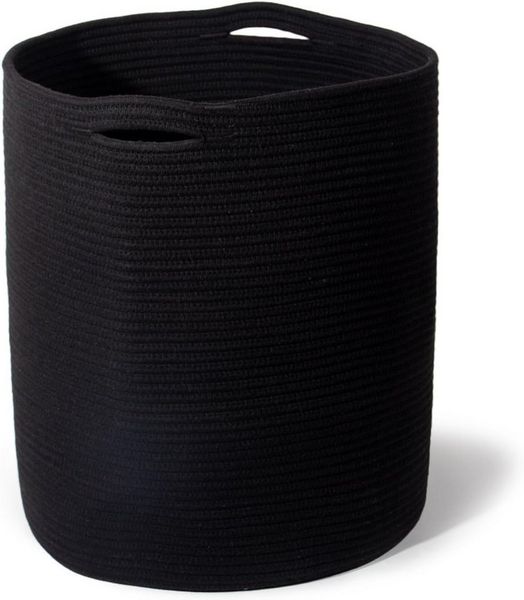 Zedelmaier Wäschekorb aus Baumwolle mit Griffen, Aufbewahrungskorb Geflochten, Korb Aufbewahrung für decken, spielzeug, kuscheltier,Kleidung