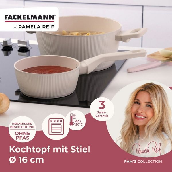 FACKELMANN Kochtopf mit Stiel, Saucentopf, Topf