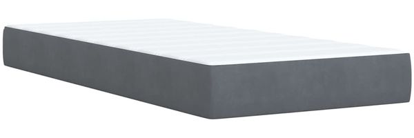 vidaXL Boxspringbett mit Matratze Dunkelgrau 100x200 cm Samt 3290841 Bild 6