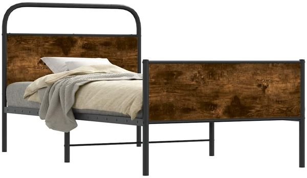Einzelbettgestell Design für Erwachsene ohne Matratze 90x190 cm Sonoma-Eiche Holzwerkstoff d3919e