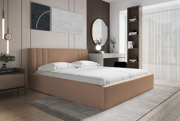 AX LIVING Polsterbett 180 x 200 Bett Flino Design Funktionalität TR04