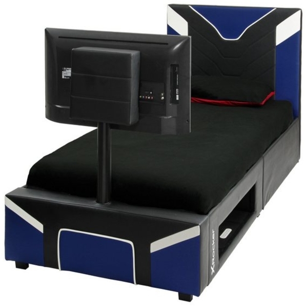 X Rocker Multimediabett Cerberus Twist TV Gaming Bett – Jugendbett mit TV-Halterung Bild 4