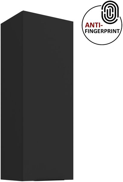 Küchen Hängeschrank 40 cm - Höhe 90 cm ARIA Schwarz ultra matt + Schwarz matt, hochwertige Fronten mit Anti Fingerprint Beschichtung Küchenzeile Küchenblock