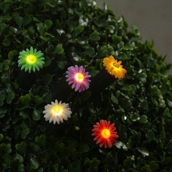 MARELIDA LED Solarleuchte LED Solar Lichterkette Blumen Beetstecker Gartenstecker Gartendeko, LED Classic, warmweiß (2100K bis 3000K)