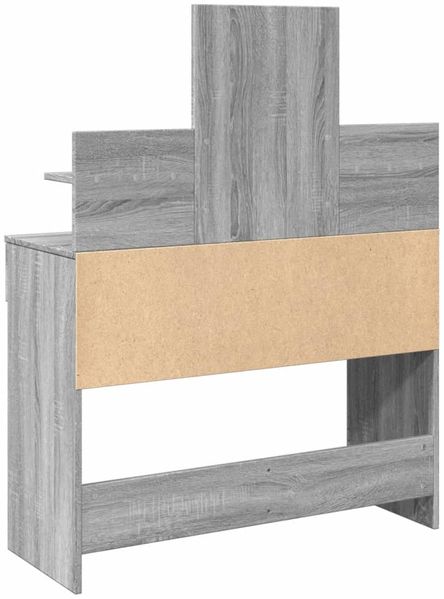 vidaXL Schminktisch mit LED-Beleuchtung Grau Sonoma 100x40x130 cm 848204 Bild 7