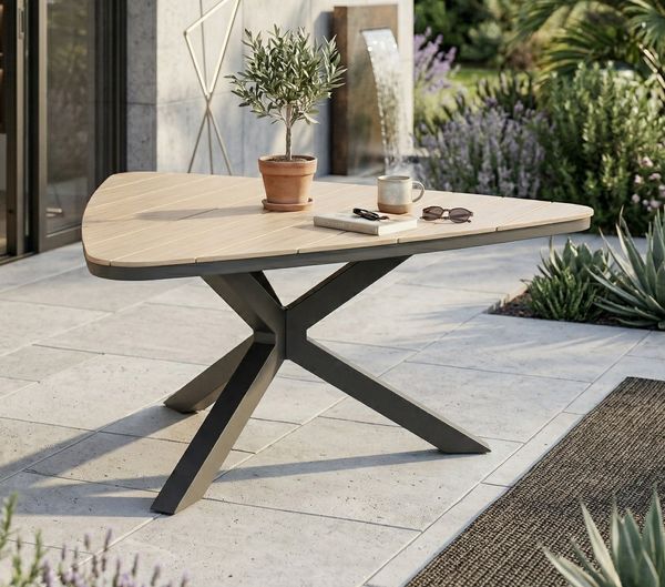 Gardissimo ARMATI Nonwood Alu-Gartentisch Gartenmöbel 170cm ( Triangel )