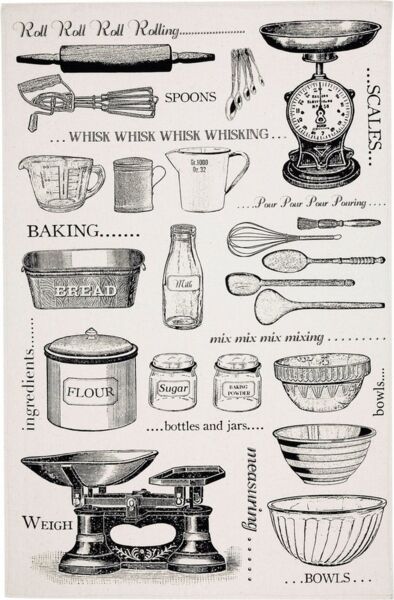 Ulster Weavers Geschirrtuch Baking, (Set, 1-tlg, 1-teilig), 100% Baumwolle 48x74cm Blumen Küchentuch
