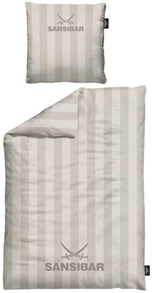 Sansibar Sylt Bettwäsche Sansibar Bettwäsche “Modern Stripe” 100% Baumwolle, Baumwolle, 2 teilig, edel und hochwertig, weich, hautfreundlich, pflegeleicht