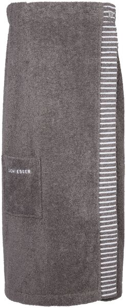Schiesser 'Rom' Saunakilt, Baumwollfrottee dunkelgrau, 46-52