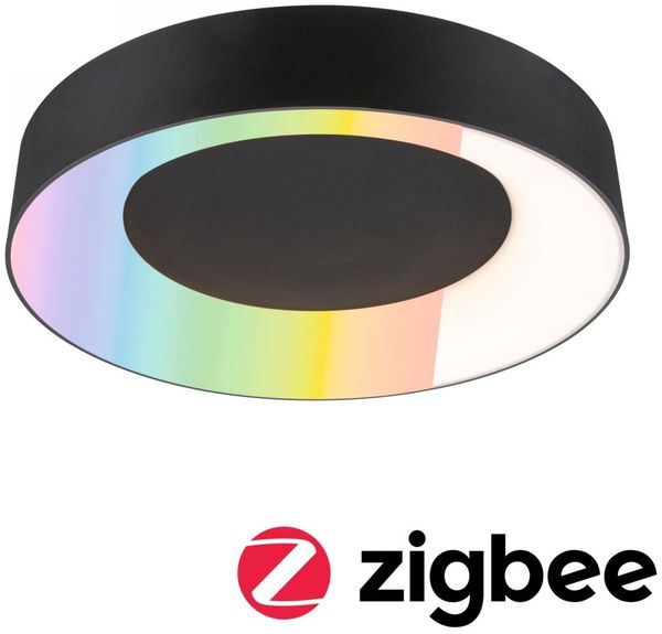 Paulmann 75416 Smart Home LED Deckenleuchte Casca schwarz IP44 RGBW 40cm