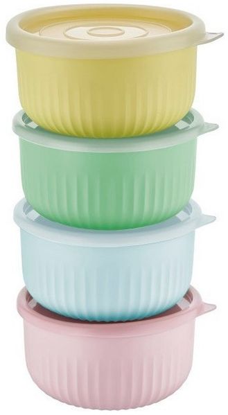 Vip Ahmet Vorratsdose Vorratsdosen mit Deckel Luftdicht, BPA-frei (12er Set, 6x0,3L, 6x0,5L), Kunststoff, (12-tlg, 12er-Set, 6 x Aufbewahrungsdose (0,5 L), 6 x Aufbewahrungsdose (0,3 L), 12-teiliges Set mit Vakuumdeckel