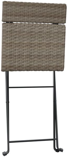 vidaXL Bistrostühle 6 Stk. Klappbar Grau Poly Rattan und Stahl 3152119 Bild 5