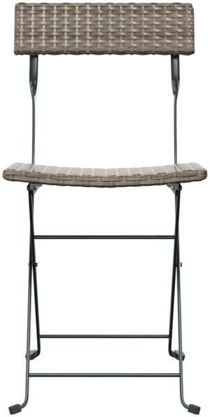 vidaXL Bistrostühle 6 Stk. Klappbar Grau Poly Rattan und Stahl 3152119 Bild 4