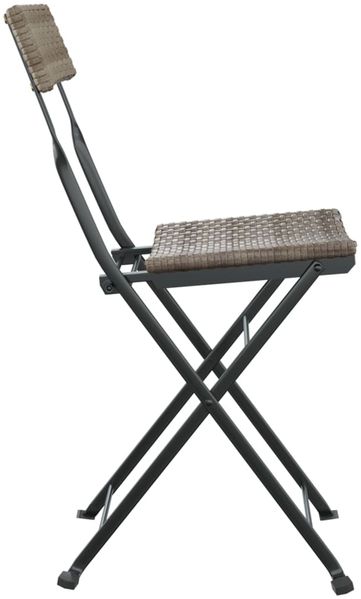 vidaXL Bistrostühle 6 Stk. Klappbar Grau Poly Rattan und Stahl 3152119 Bild 6