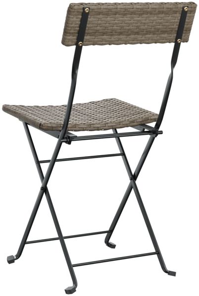 vidaXL Bistrostühle 6 Stk. Klappbar Grau Poly Rattan und Stahl 3152119 Bild 7