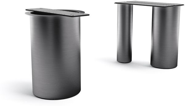 Tischgestell Troa Edelstahl Graphit für Tischplatten ab 200 cm