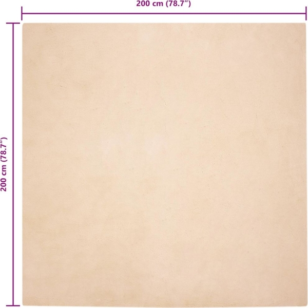 vidaXL Kunstfell Hasen Teppich Beige 200x200 cm Polyester 42021643 Bild 7
