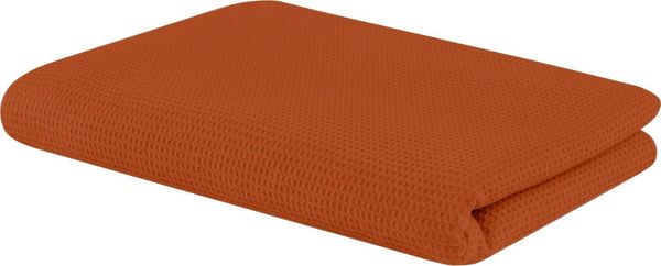 Baumwoll Waffelpiqué Decke petrol 75 x 120 cm